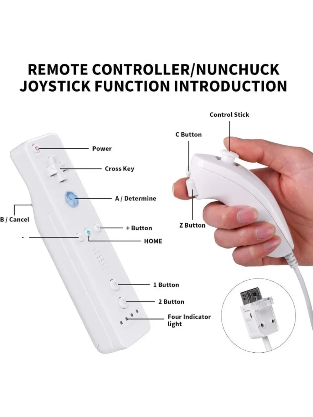 Upgrade Remote Controller Set with Silicone Case & Wristband for Wii/Wii U - 2
